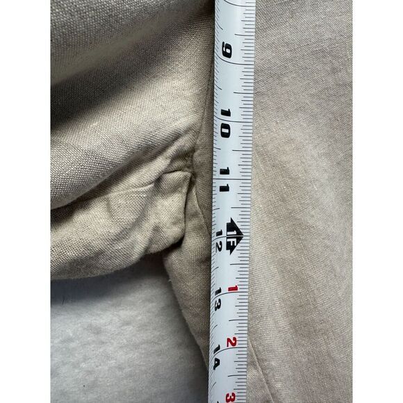 L.L. Bean Women's Premium Washable 100% Linen Pants Tan 12P Gorpcore Vintage - Picture 7 of 9